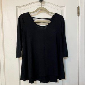 Black 3/4 Sleeve Sweater